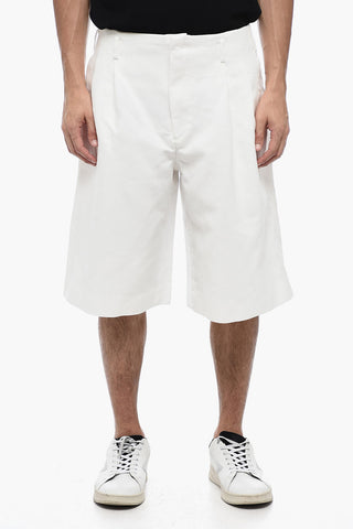 HOMME PLUS Front-pleated Shorts