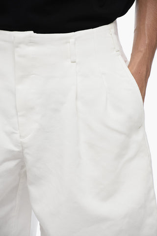 HOMME PLUS Front-pleated Shorts