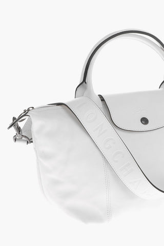 Leather LE PLIAGE Tote Bag with Removable Shoulder Strap