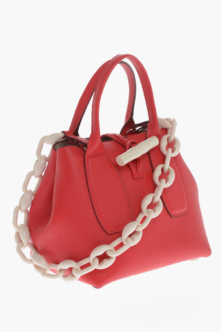 Borsa a Mano CUBE  in Pelle con Tracolla Chain