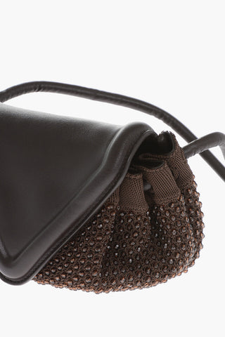 Borsa BEAK in Pelle con Applicazione Strass
