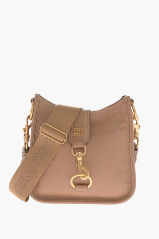 Borsa Saddle in Pelle Martellata con Moschettone