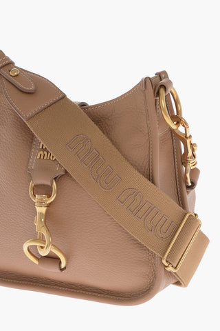 Borsa Saddle in Pelle Martellata con Moschettone