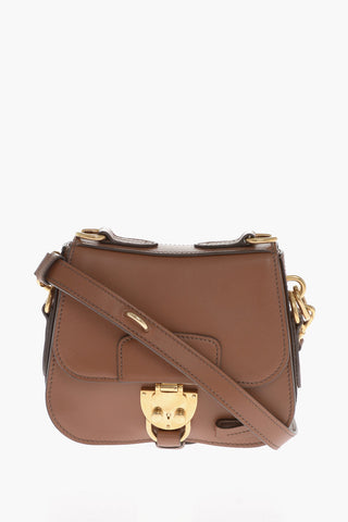 Leather Crossbody Bag with Snap Closure