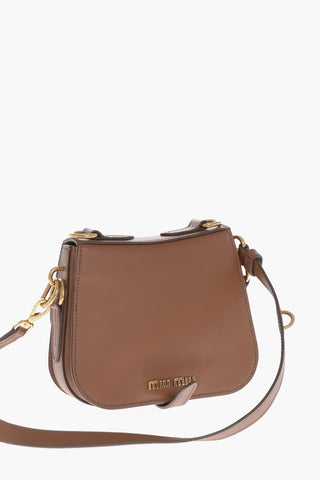 Leather Crossbody Bag with Snap Closure