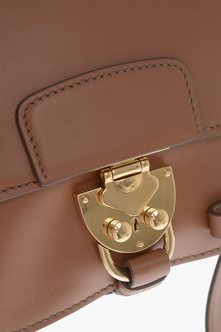 Leather Crossbody Bag with Snap Closure