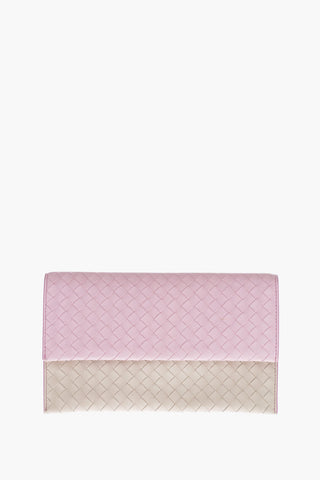 Woven Leather Clutch with Removable Sholder Strap