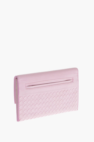 Woven Leather Clutch with Removable Sholder Strap