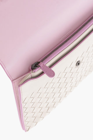Woven Leather Clutch with Removable Sholder Strap