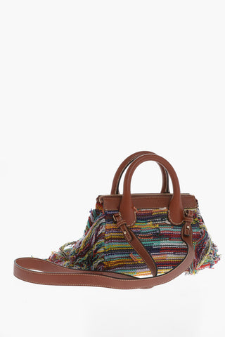 Borsa in Maglia EDITH con Dettagli In Pelle 