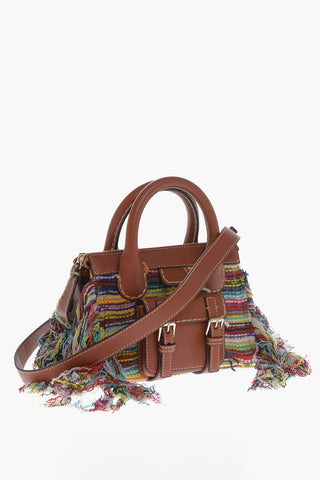 Borsa in Maglia EDITH con Dettagli In Pelle 
