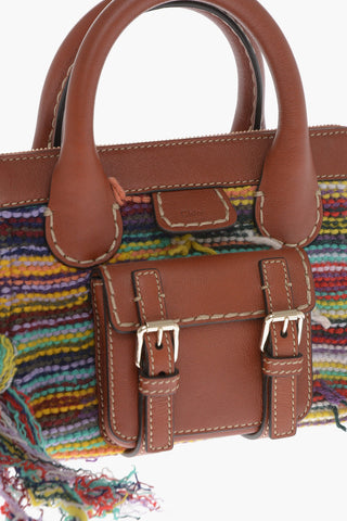 Borsa in Maglia EDITH con Dettagli In Pelle 