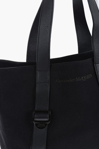 Leather Detailed Tote Bag  with Logoed Buckle