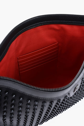 Grained Leather CITY Clutch with Stud Application