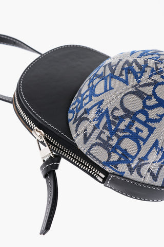 Canvas Midi Cap Bag with Embroidery