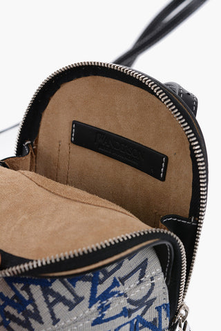 Canvas Midi Cap Bag with Embroidery