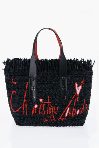 Embroidered Rafia FRANGIBUS Bag with Metallic Application