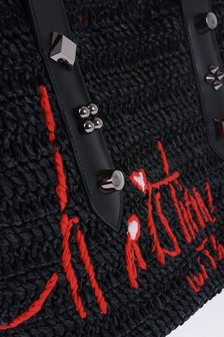 Embroidered Rafia FRANGIBUS Bag with Metallic Application