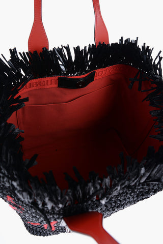 Embroidered Rafia FRANGIBUS Bag with Metallic Application
