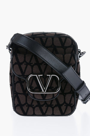 Borsello in Jacquard Monogram con Tracolla in Pelle