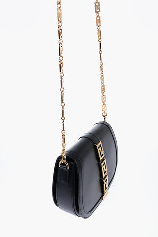 GRECA GODDESS Leather Shoulder Bag with LA GRECA Shoulder Strap
