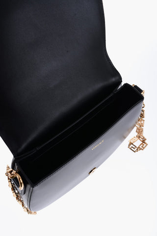 GRECA GODDESS Leather Shoulder Bag with LA GRECA Shoulder Strap