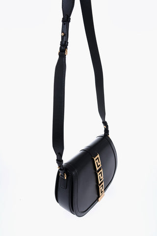 GRECA GODDESS Leather Shoulder Bag with LA GRECA Shoulder Strap