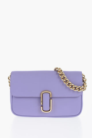 Leather Logoed Crossbody Bag with Chain