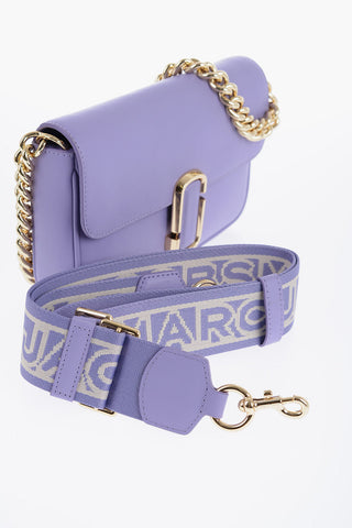 Leather Logoed Crossbody Bag with Chain
