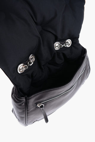 MM11 Padded Leather GLAM SLAM Bag with Chain Shoulder Strap