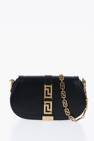 Leather GRECA GODDESS Shoulder Bag with Golden Details