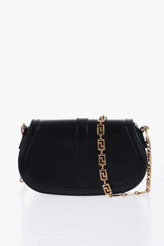 Leather GRECA GODDESS Shoulder Bag with Golden Details