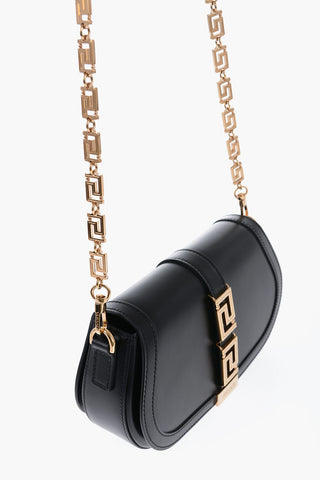 Leather GRECA GODDESS Shoulder Bag with Golden Details