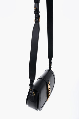 Leather GRECA GODDESS Shoulder Bag with Golden Details