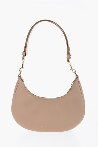 Leather Hobo Bag with Chain