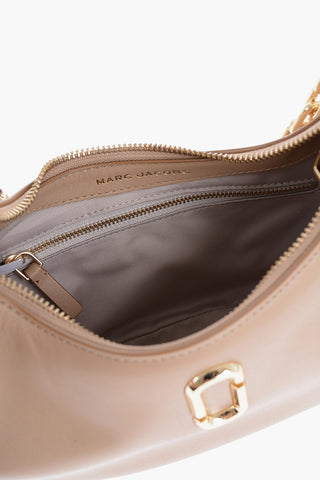 Leather Hobo Bag with Chain