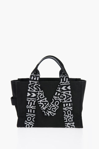 Canvas Tote Bag with Embroidered Monogram