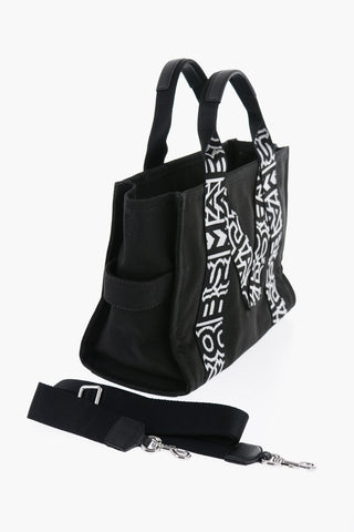 Canvas Tote Bag with Embroidered Monogram