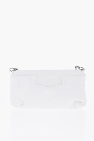 MM11 Padded Leather GLAM SLAM Clutch with Chain Shoulder Strap