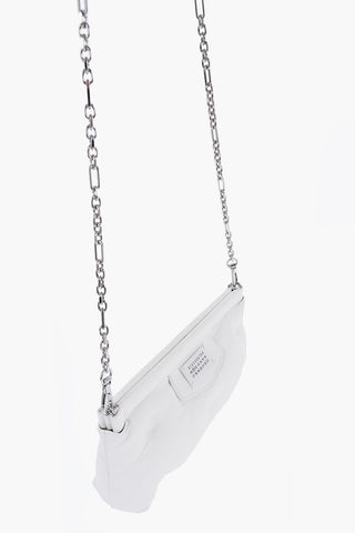 MM11 Padded Leather GLAM SLAM Clutch with Chain Shoulder Strap
