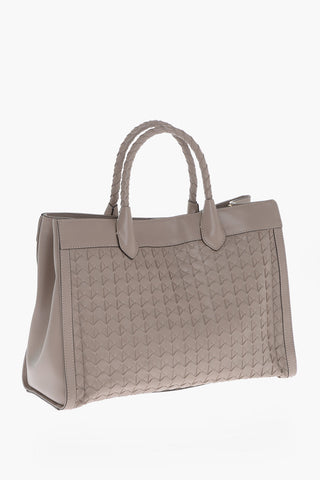 Borsa A Spalla In Pelle Intrecciata