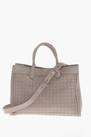 Borsa A Spalla In Pelle Intrecciata