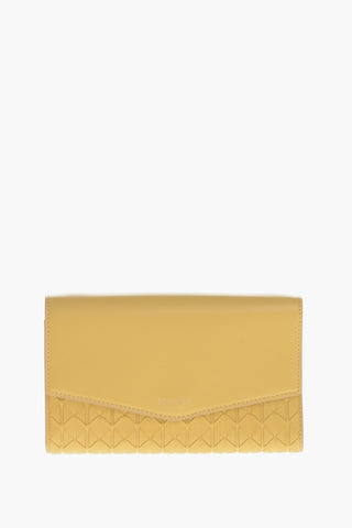 Braided Leather Clutch With Removable Shoulder Strap
