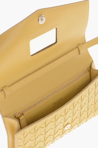 Braided Leather Clutch With Removable Shoulder Strap