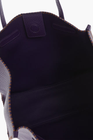 MARCELLA CLUB Hammered Leather Shoulder Bag Contrasting Seams