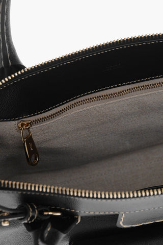 Borsa A Spalla EDITH In Pelle Con Cuciture A Cotrasto