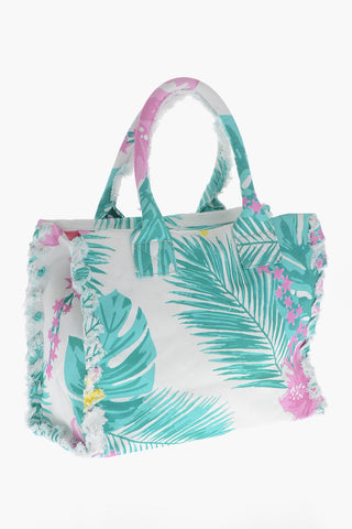 Printed Shoulder Bag With Embroidered Logo