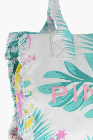 Printed Shoulder Bag With Embroidered Logo