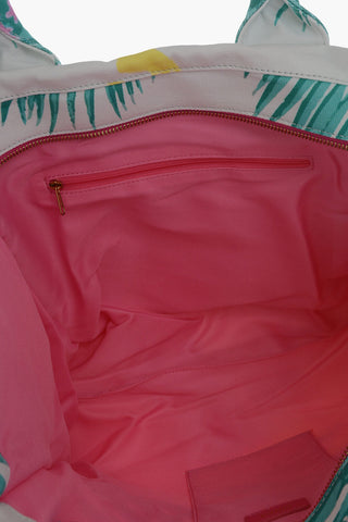 Printed Shoulder Bag With Embroidered Logo