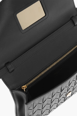 Braided Leather Clutch With Removable Shoulder Strap
